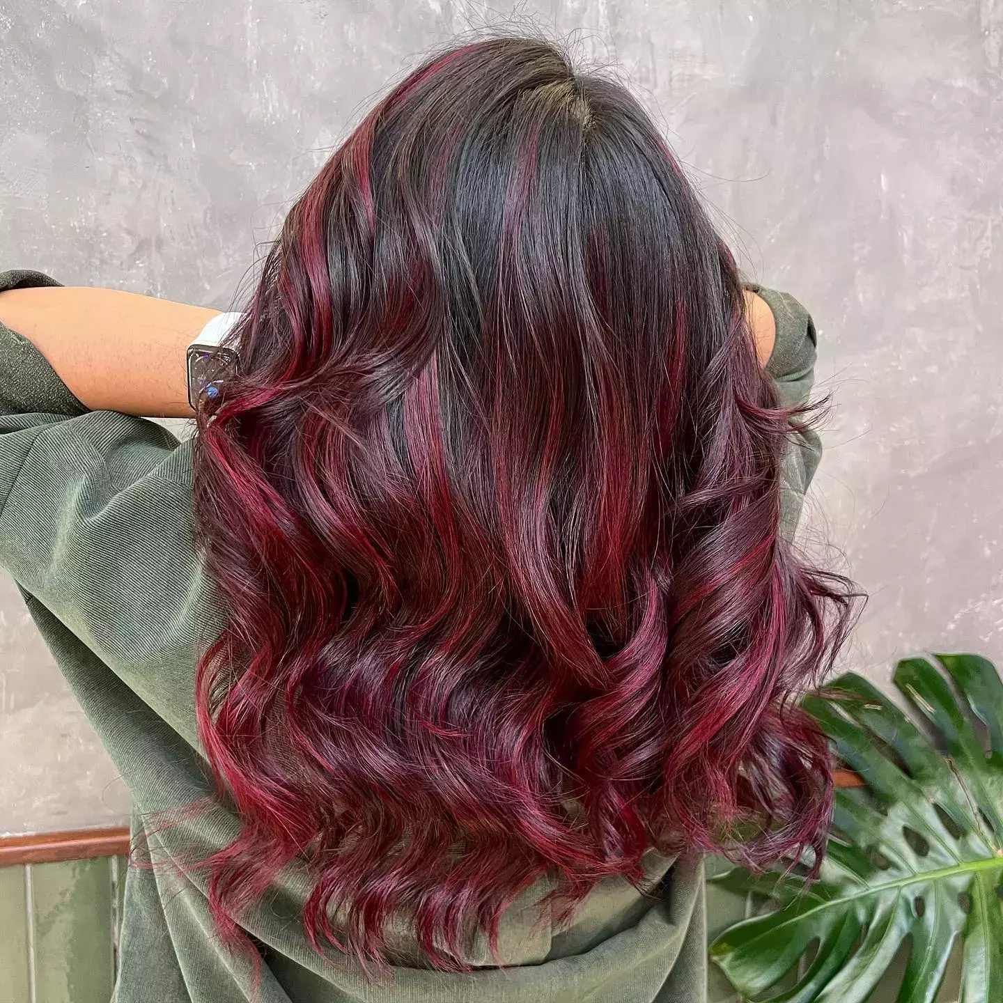 Radiant Mahogany Balayage Waves