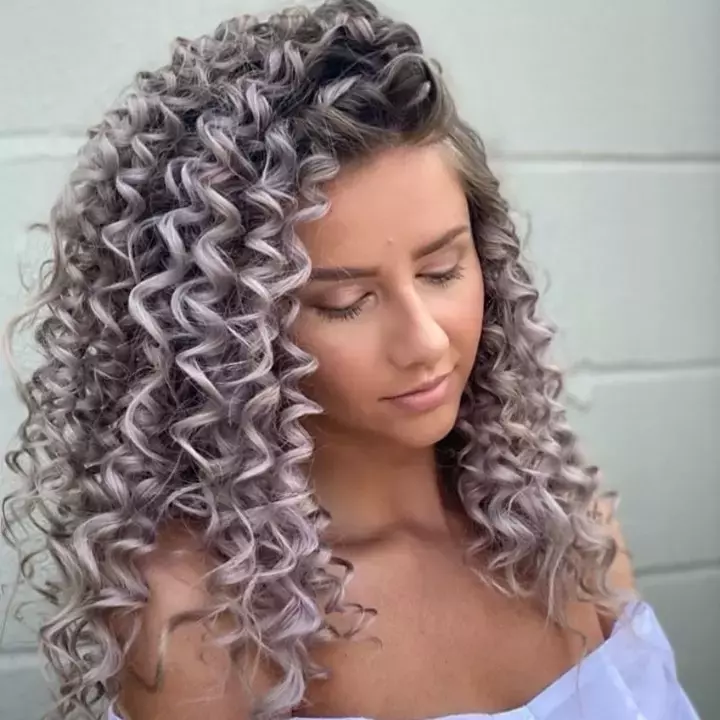 Smoky Lilac Brown Curls