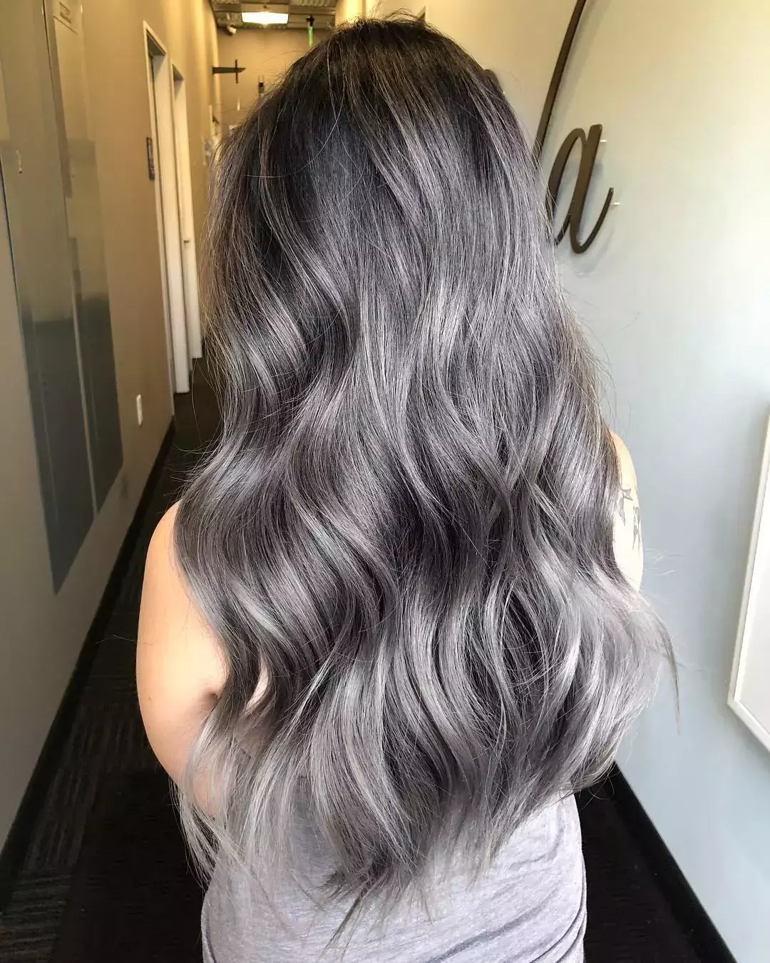 This Charcoal Gray Hair Color