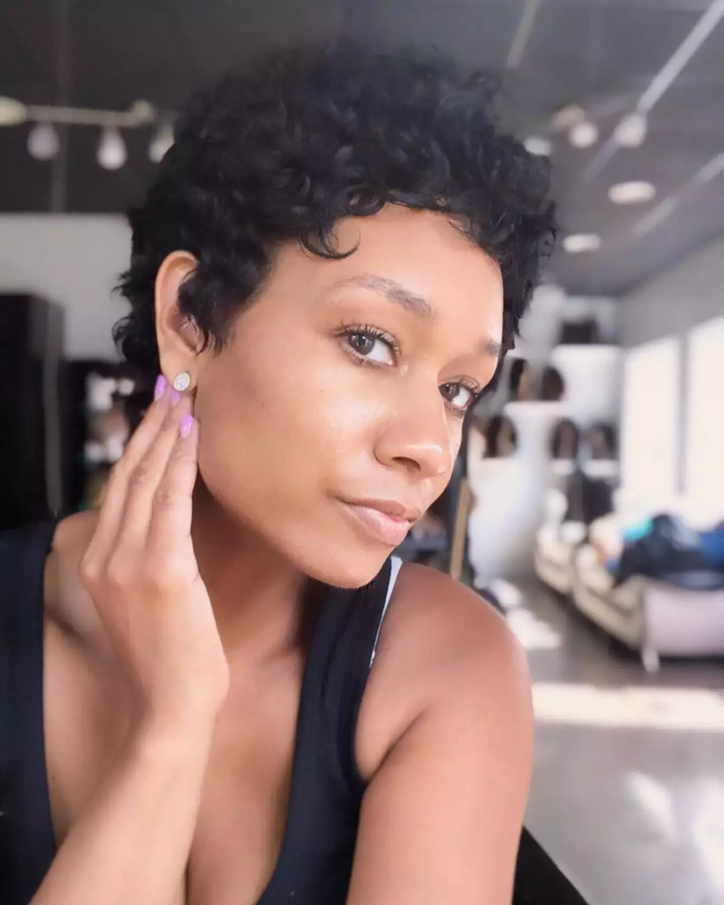 This Curly Pixie For A Short Wig