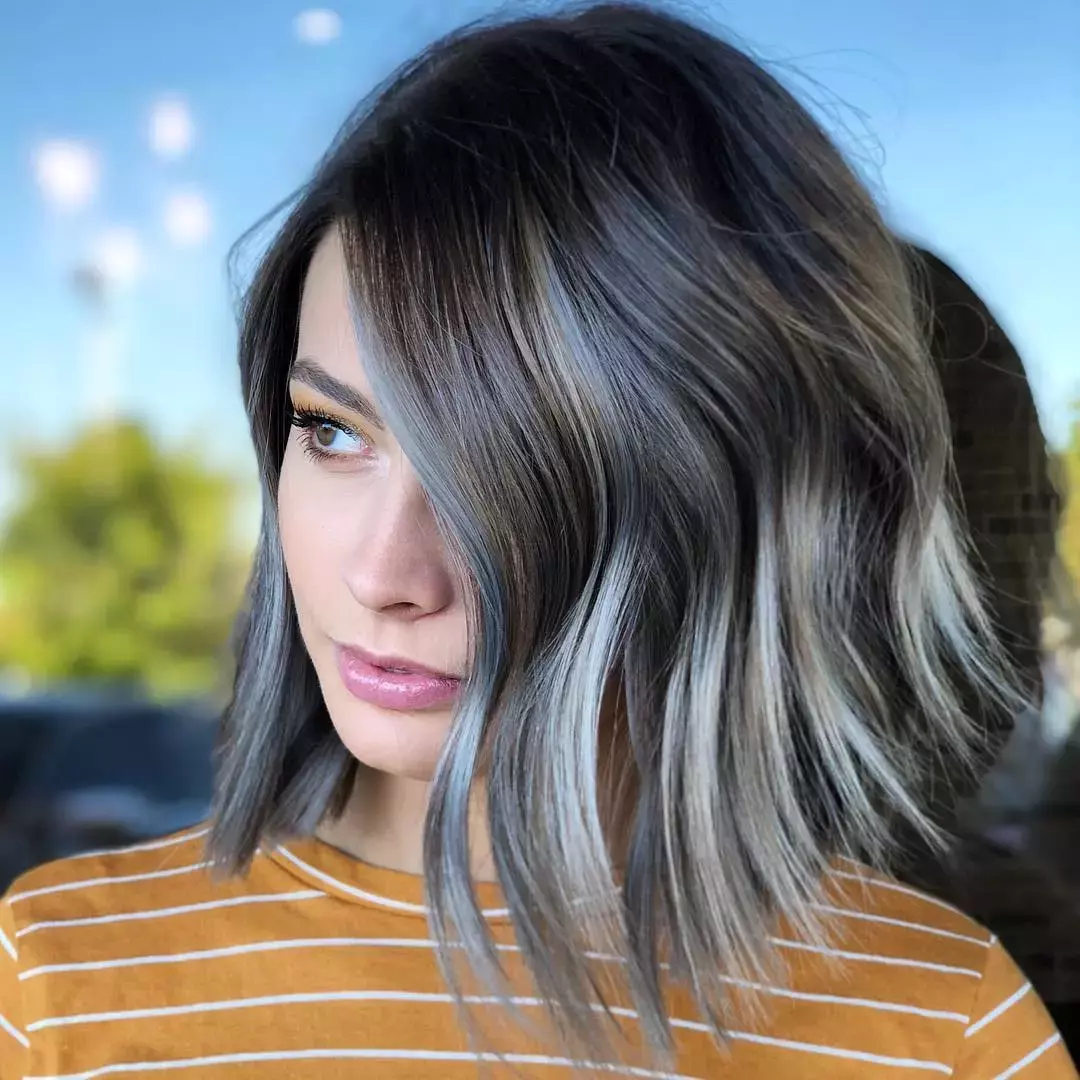 This Dark And Light Gray Hair Color