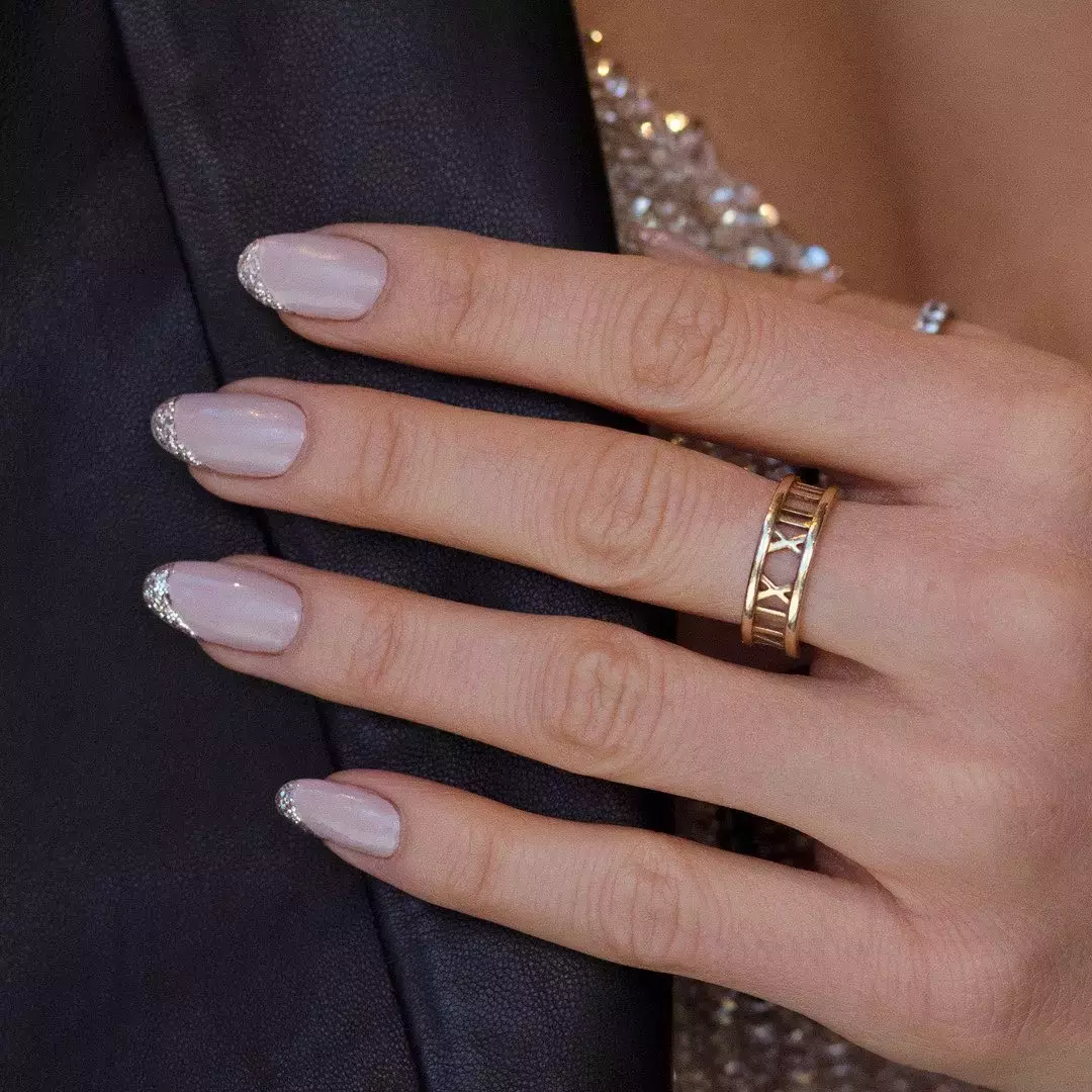 This Glitter French Manicure