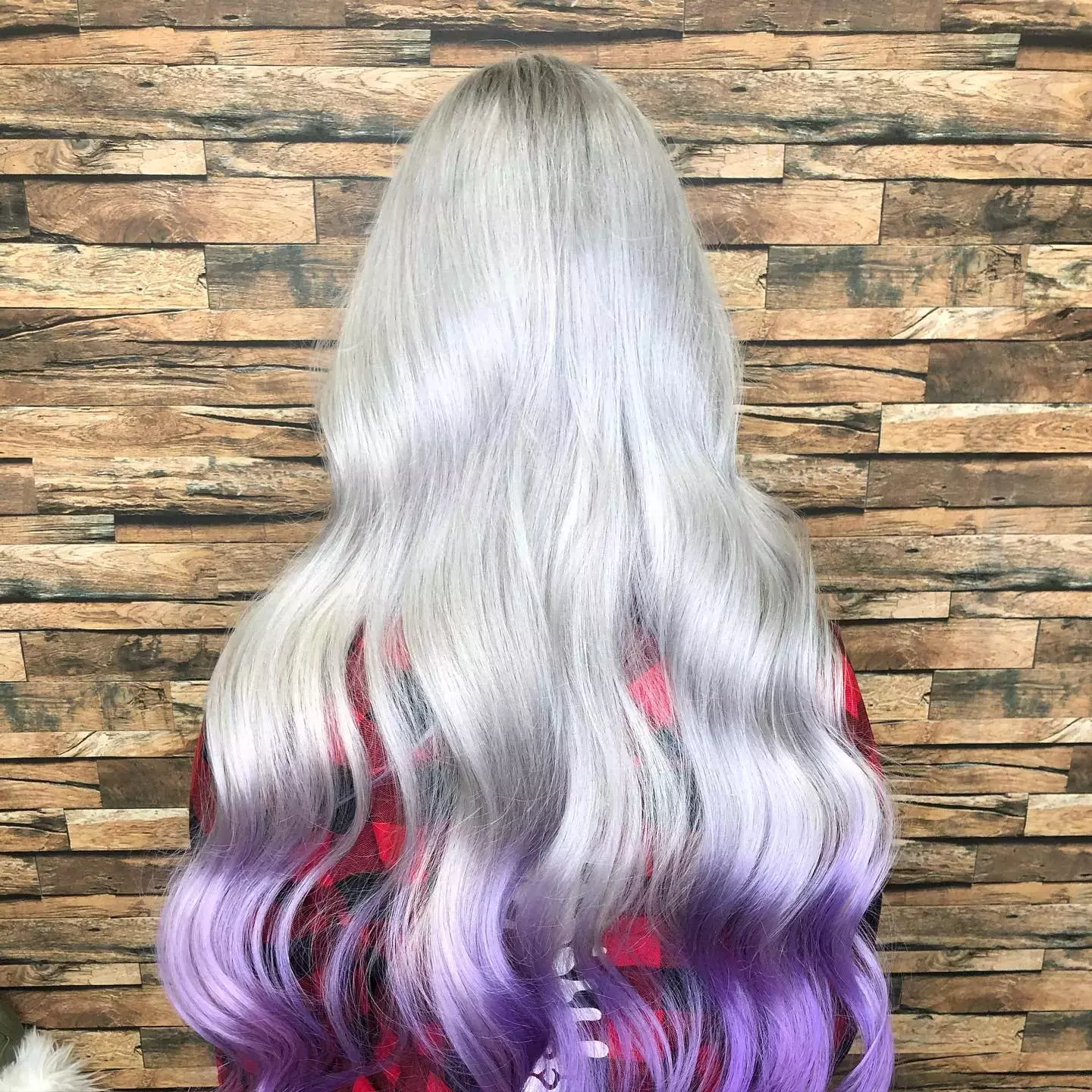 This Gray Hair Color With Purple Ends