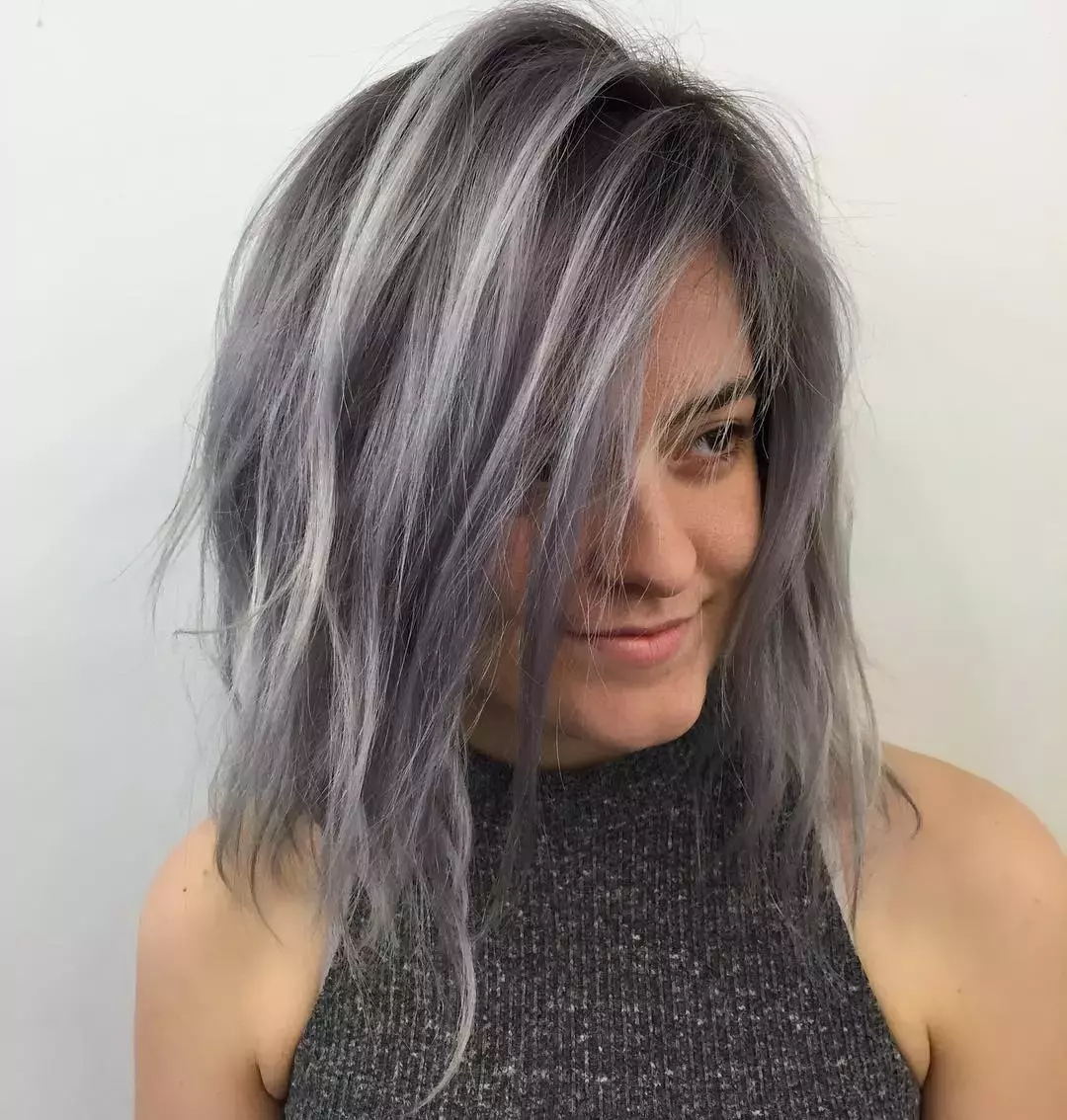 This Gunmetal Gray Hair Color