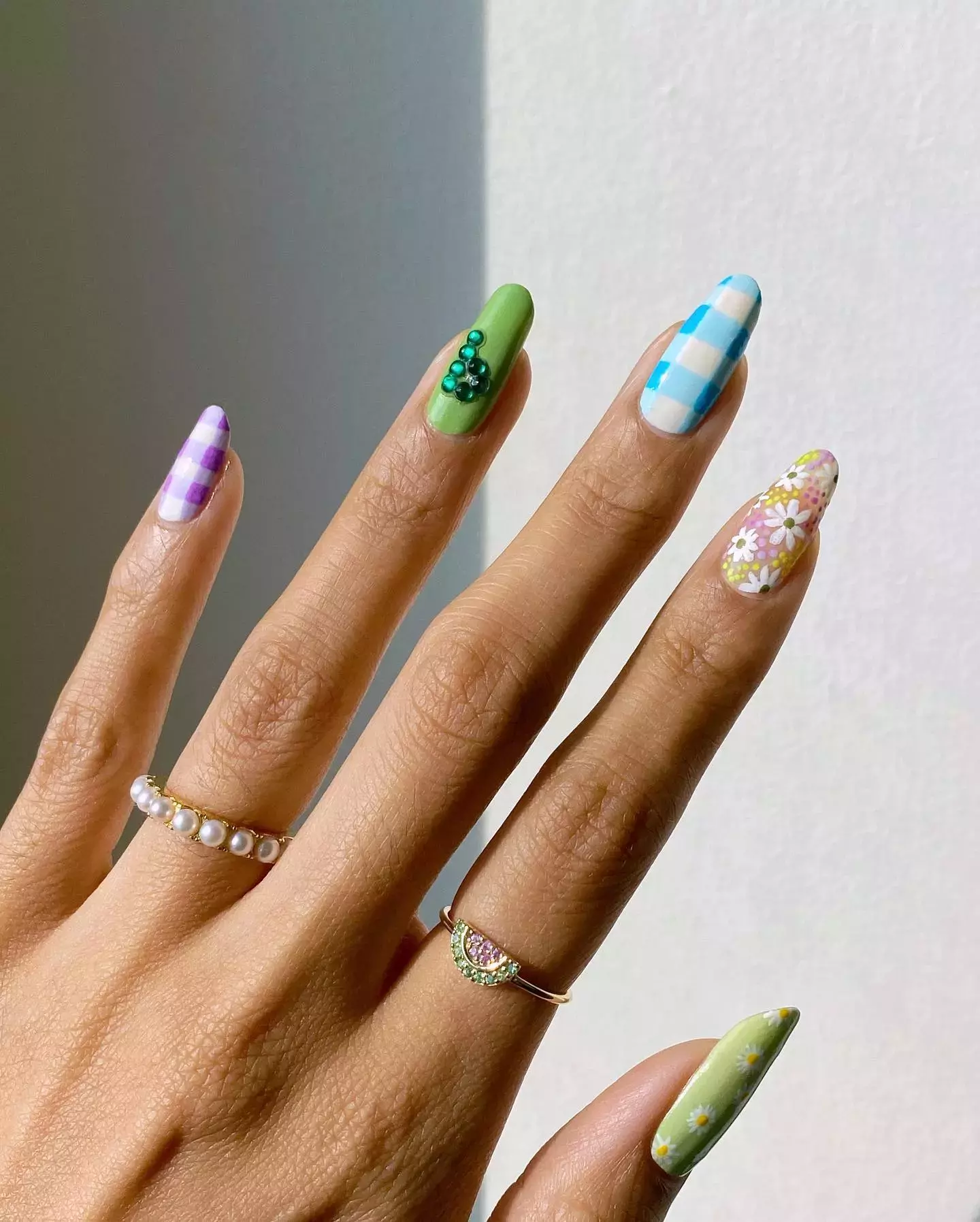 This Multi Patterned Aquarius Nail Art