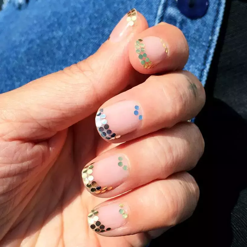 This Sequin French Manicure