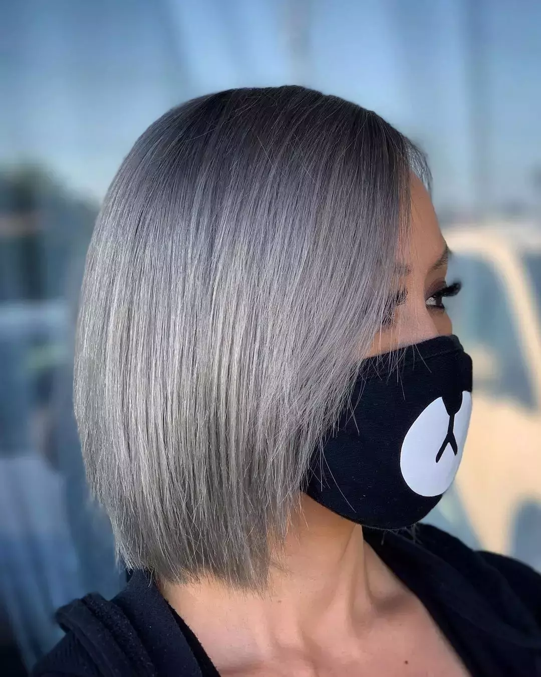 This Smoke Grey Hair Trend Idea