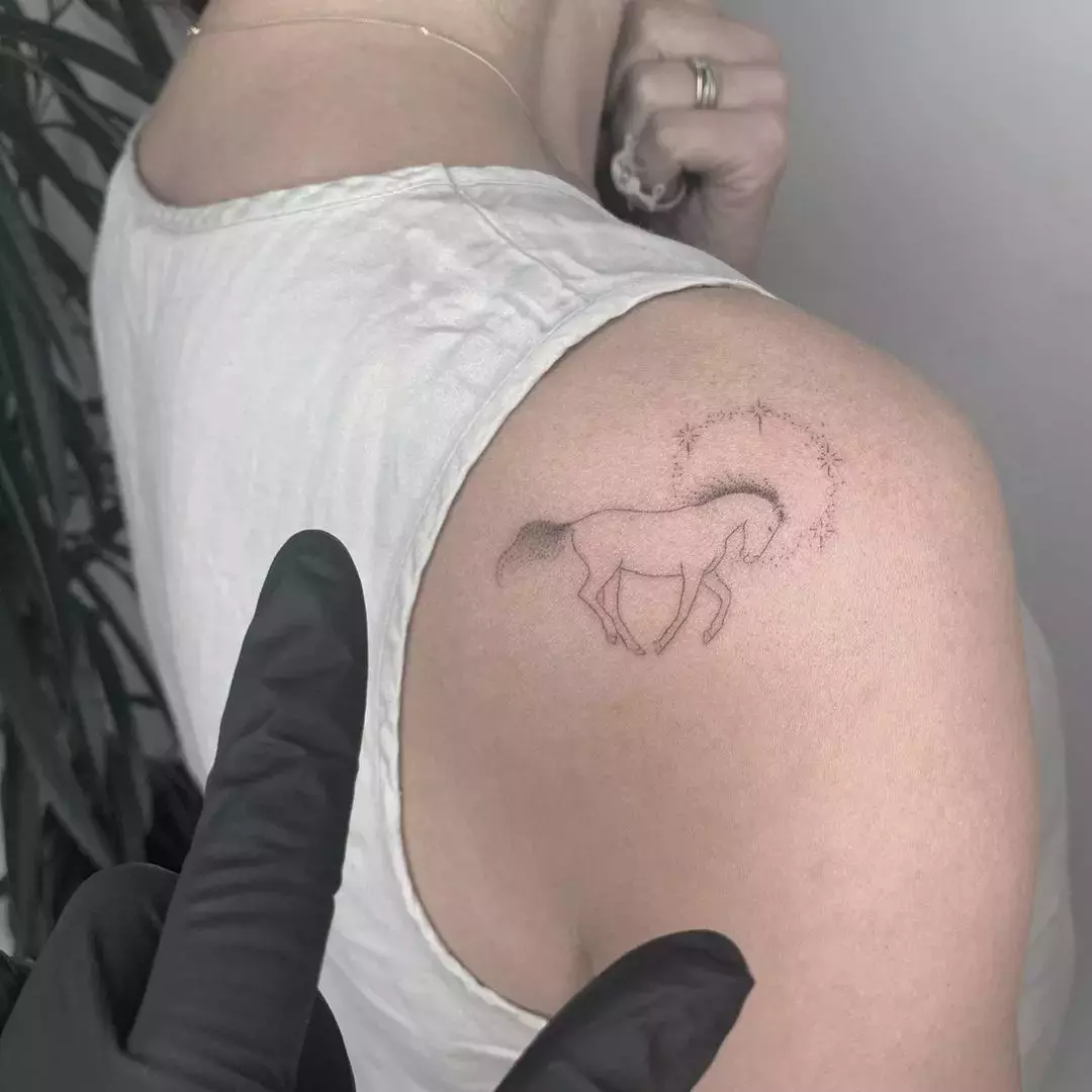 This Wild Stallion Sagittarius Tattoo