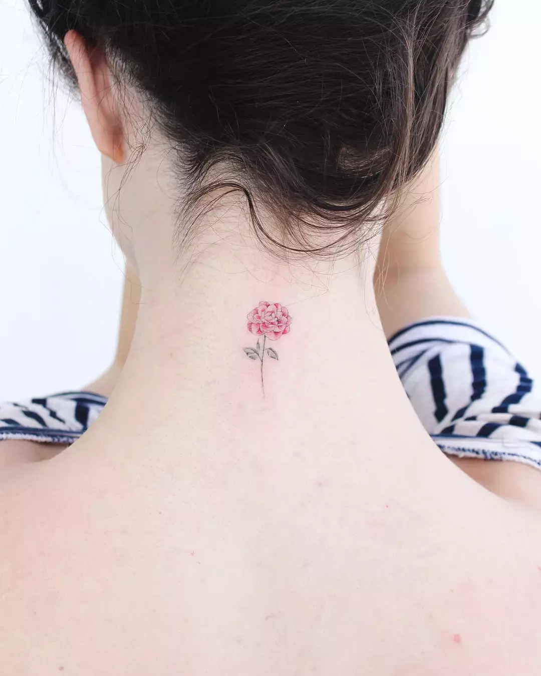 Watercolor Neck Tattoo