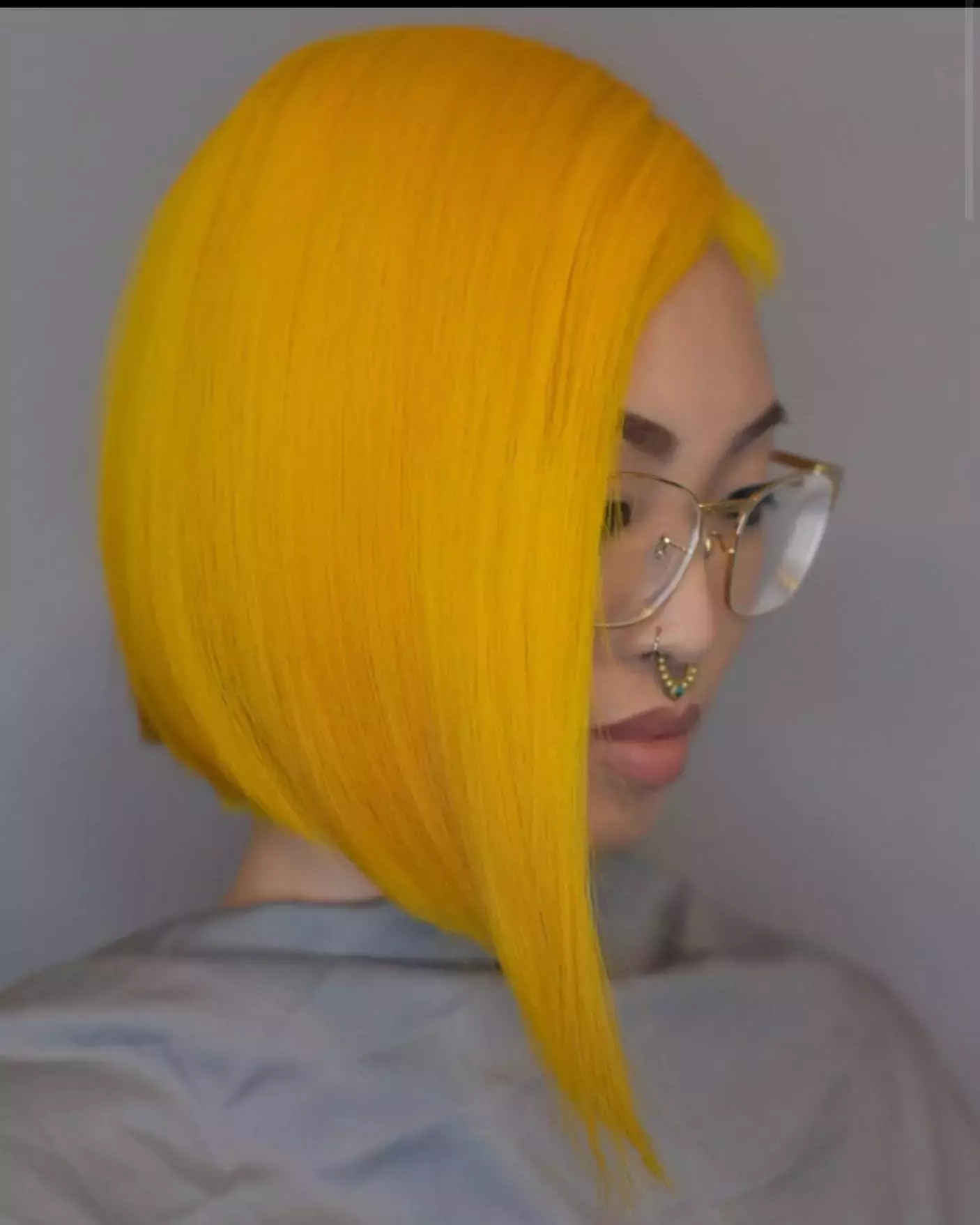 Asymmetric Neon Bob