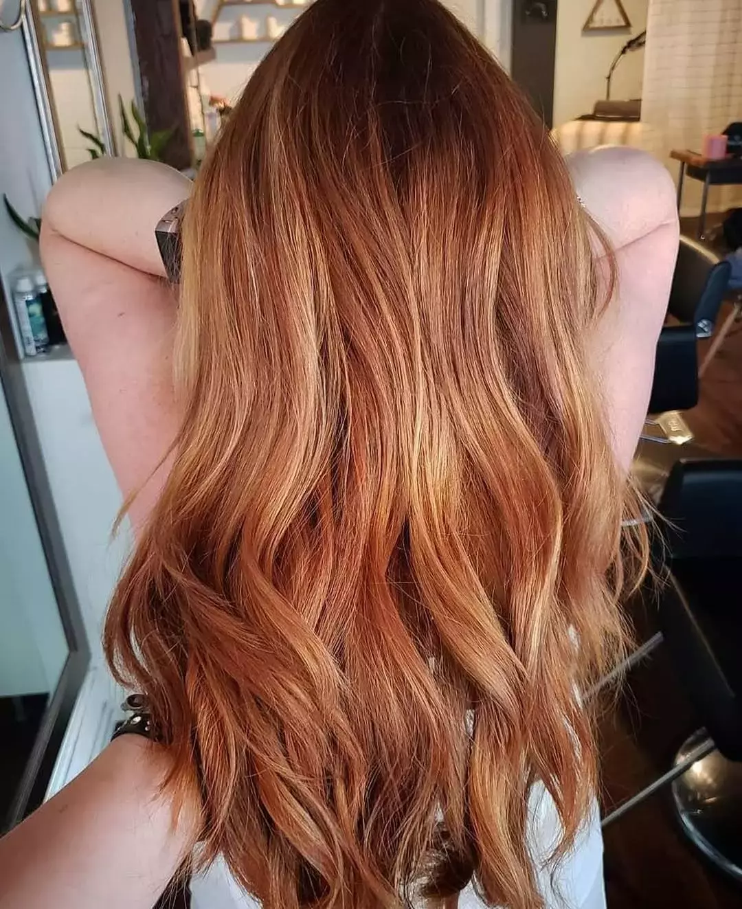 Auburn With Caramel Highlights