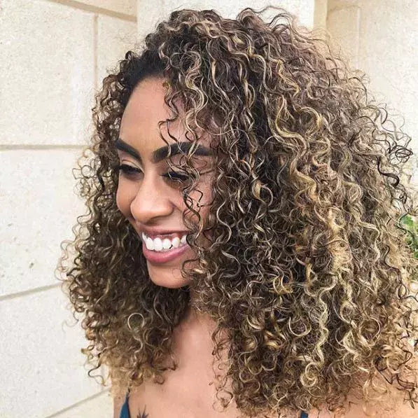 Balayaged Blonde Curls