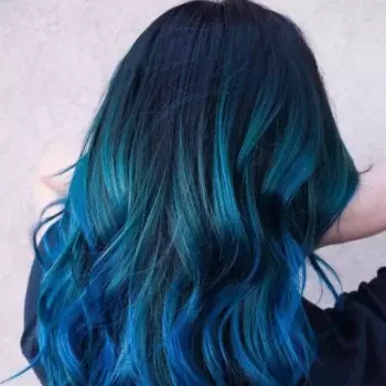 Blue Balayage Hair