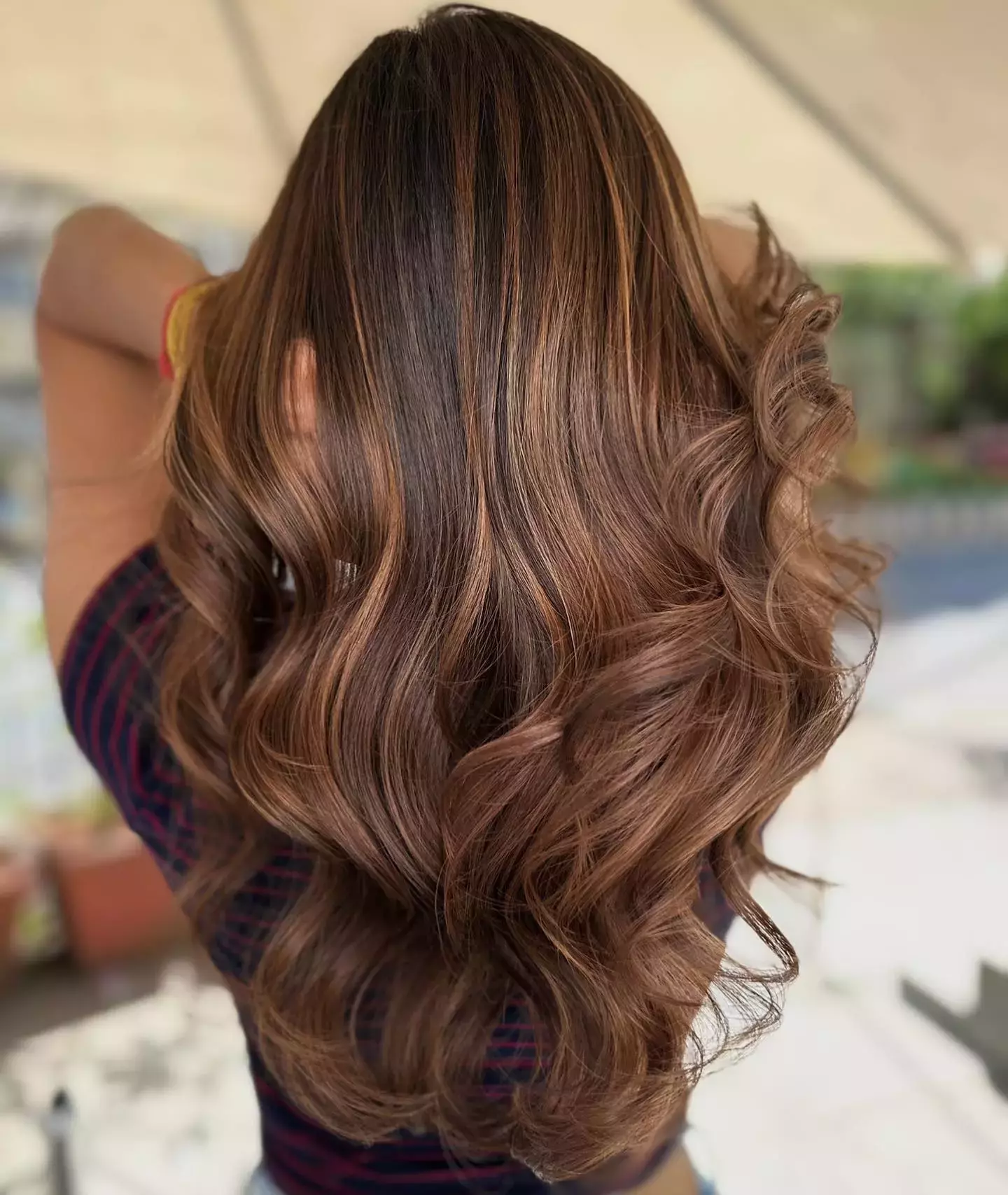 Brown Balayage With Soft Curls