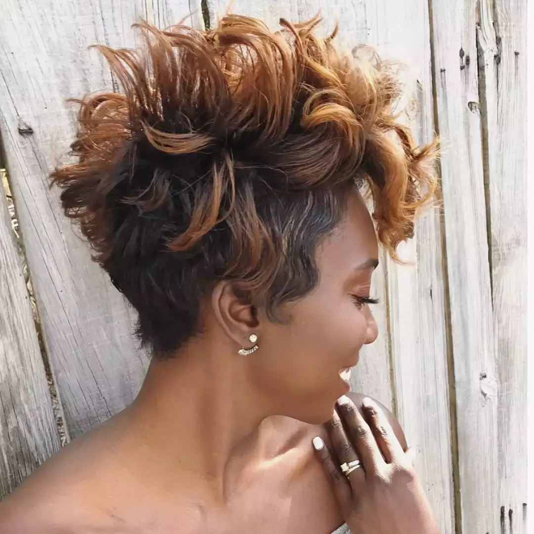 Caramel Pixie Cut