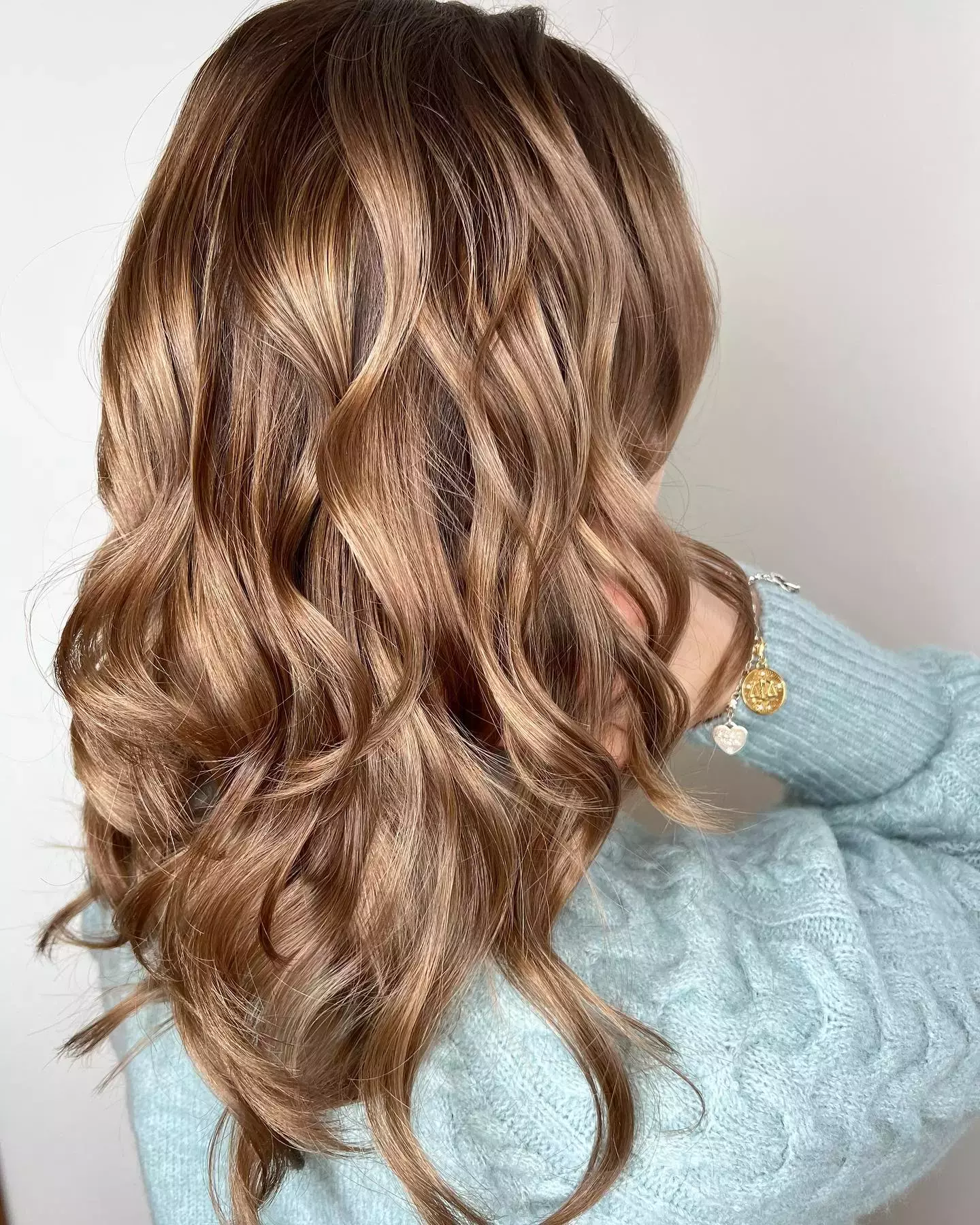 Glossy Light Brown Curls