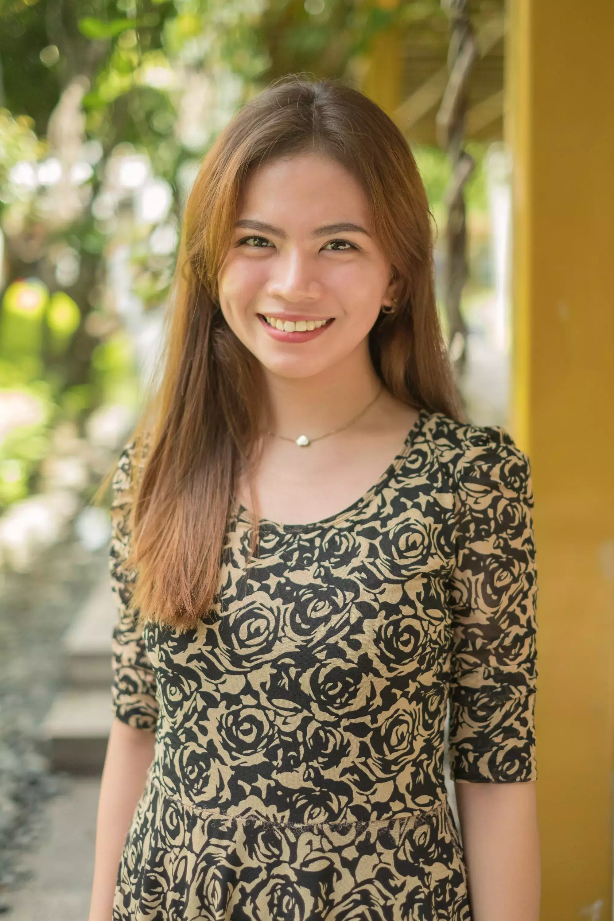 Golden Brown Hair With Curtain Bangs