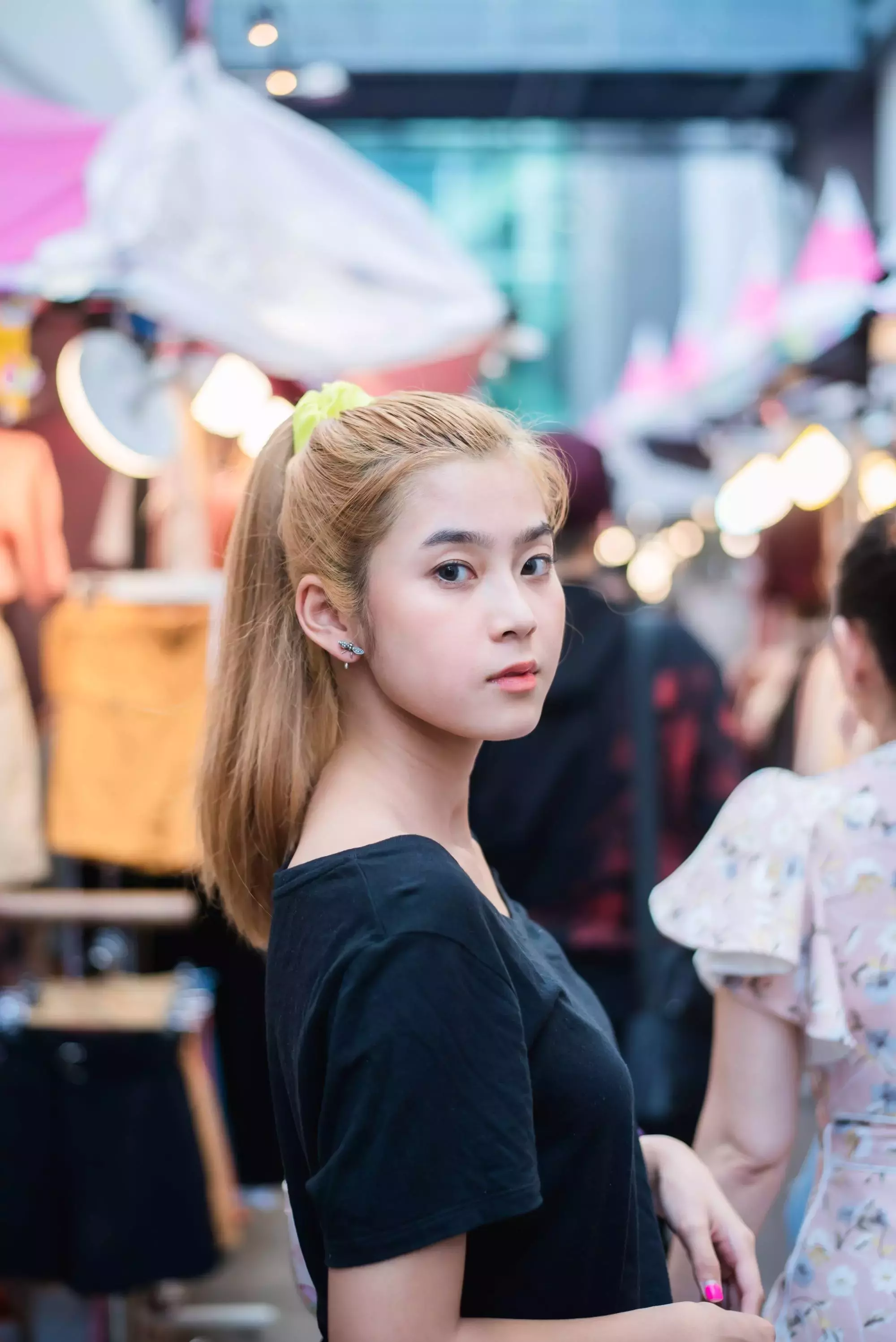 Golden Brown Hair In A Ponytail