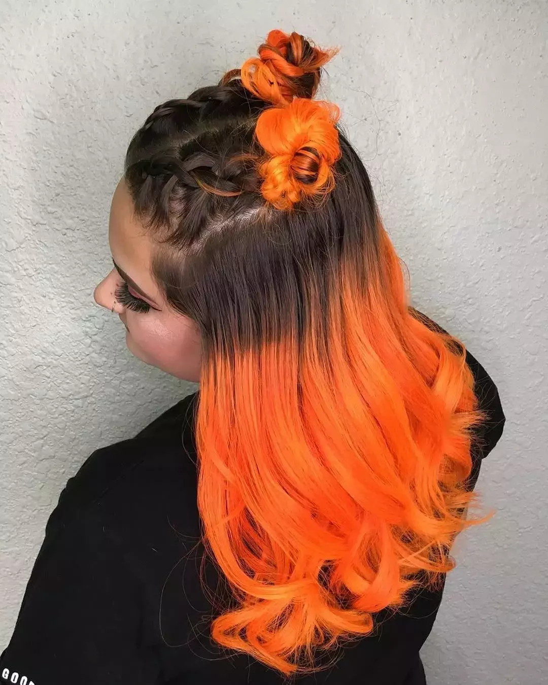 Half Up Braided Space Buns