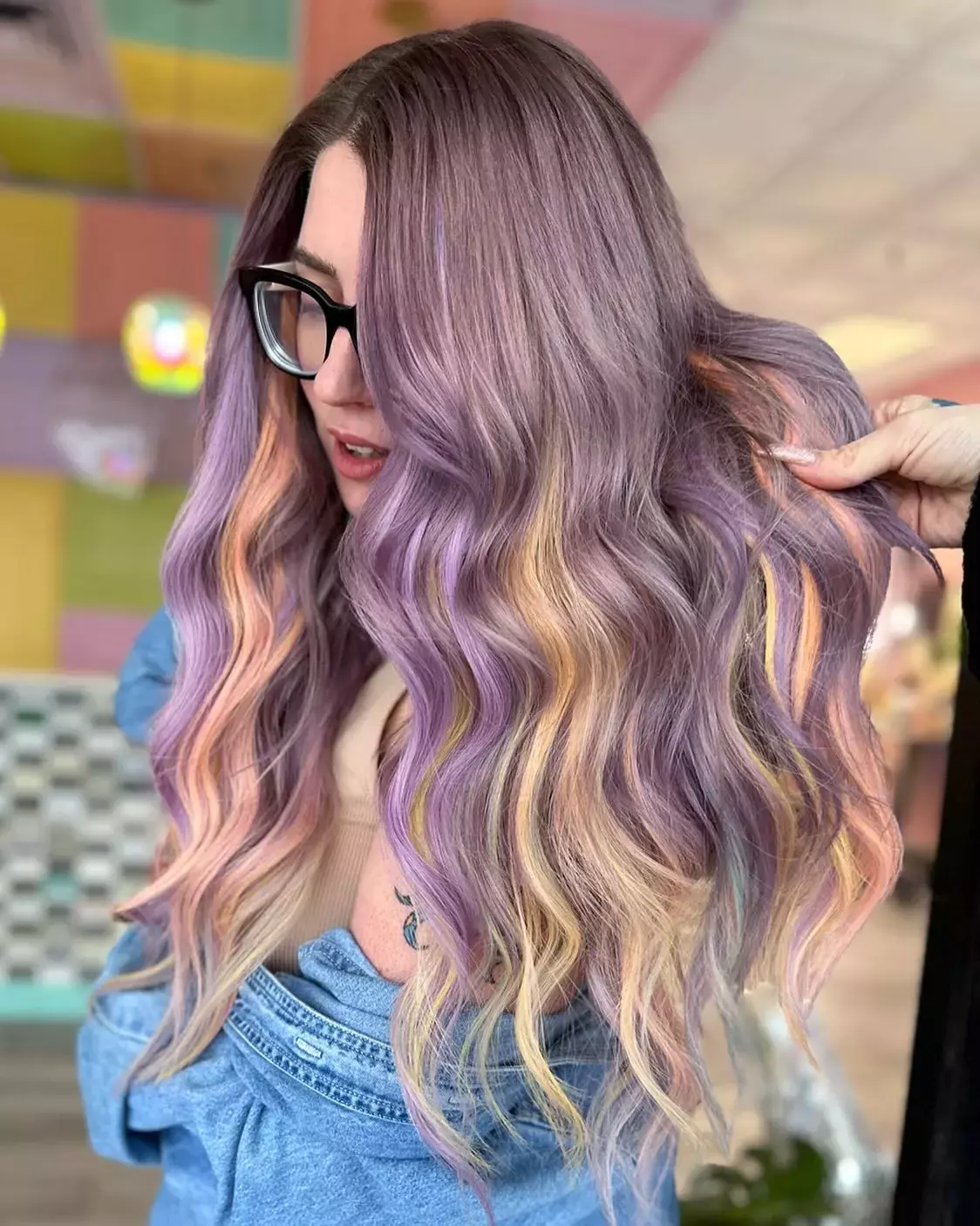 Lavender Sunset Waves