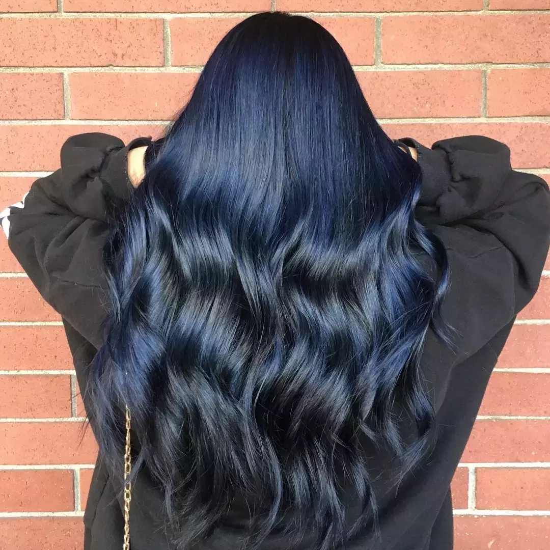 Navy Blue Hair