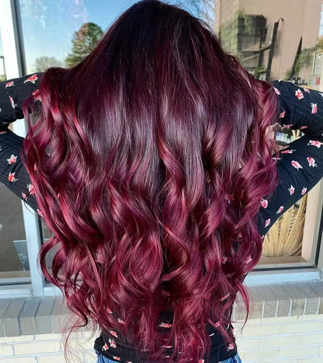 Plum To Burgundy Ombre