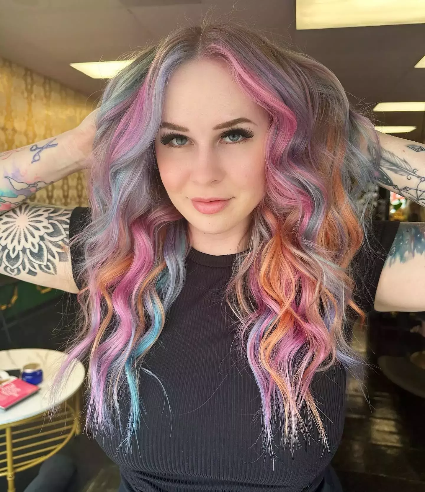 Rainbow Pastel Curls