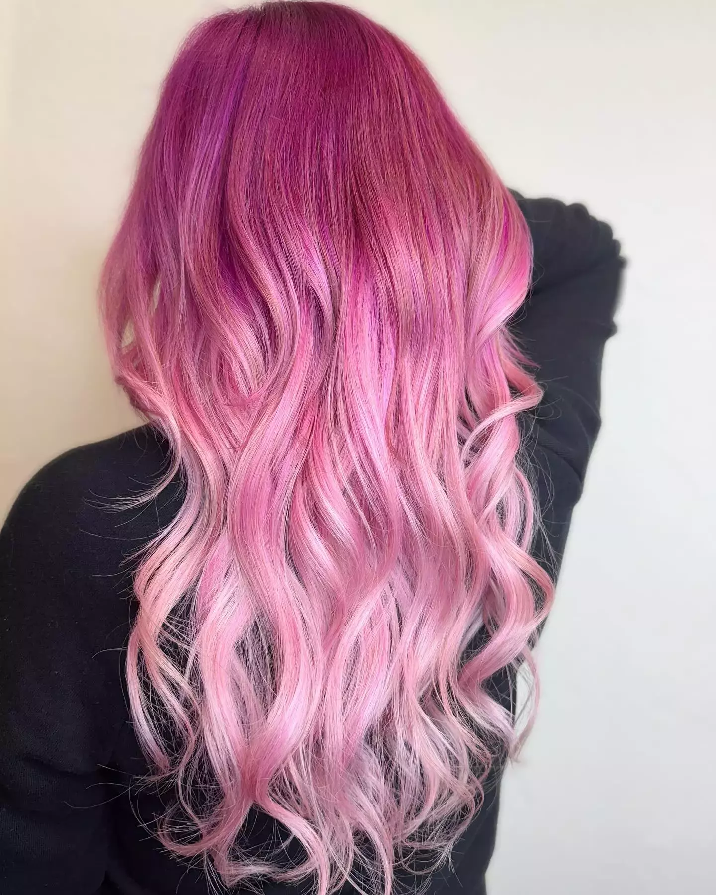 Rosy Waves In Soft Pink