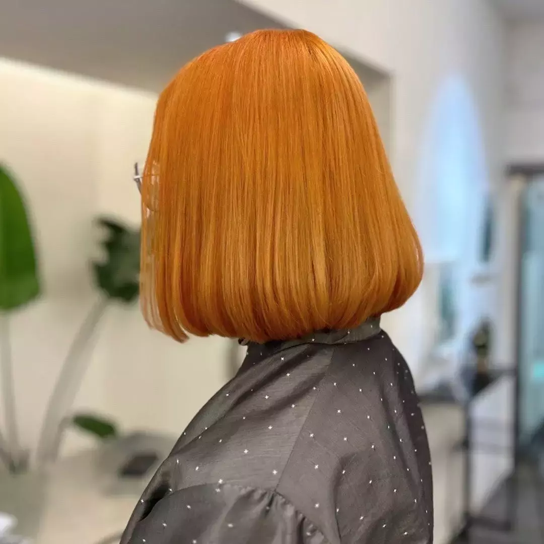 Sleek Tangerine Bob