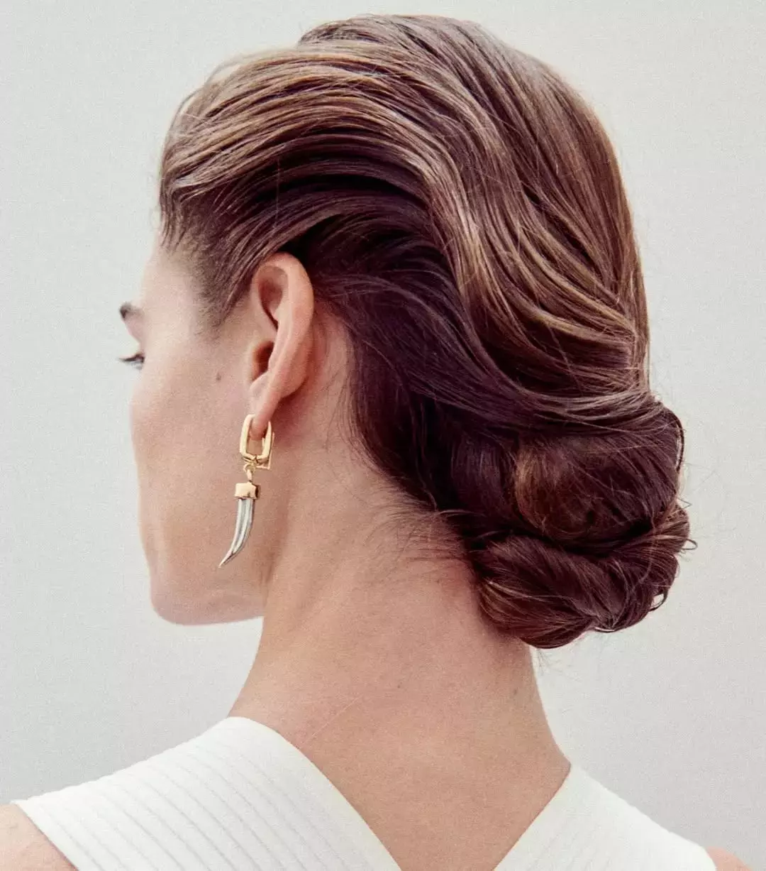 Slicked Back Sculpted Updo