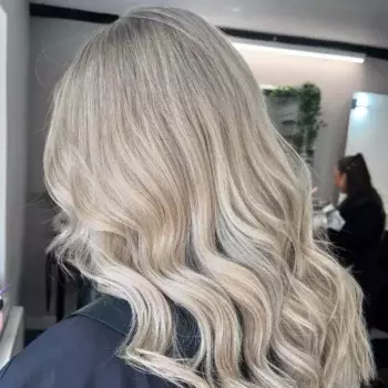 Soft Waves With Pearly Ash Blonde