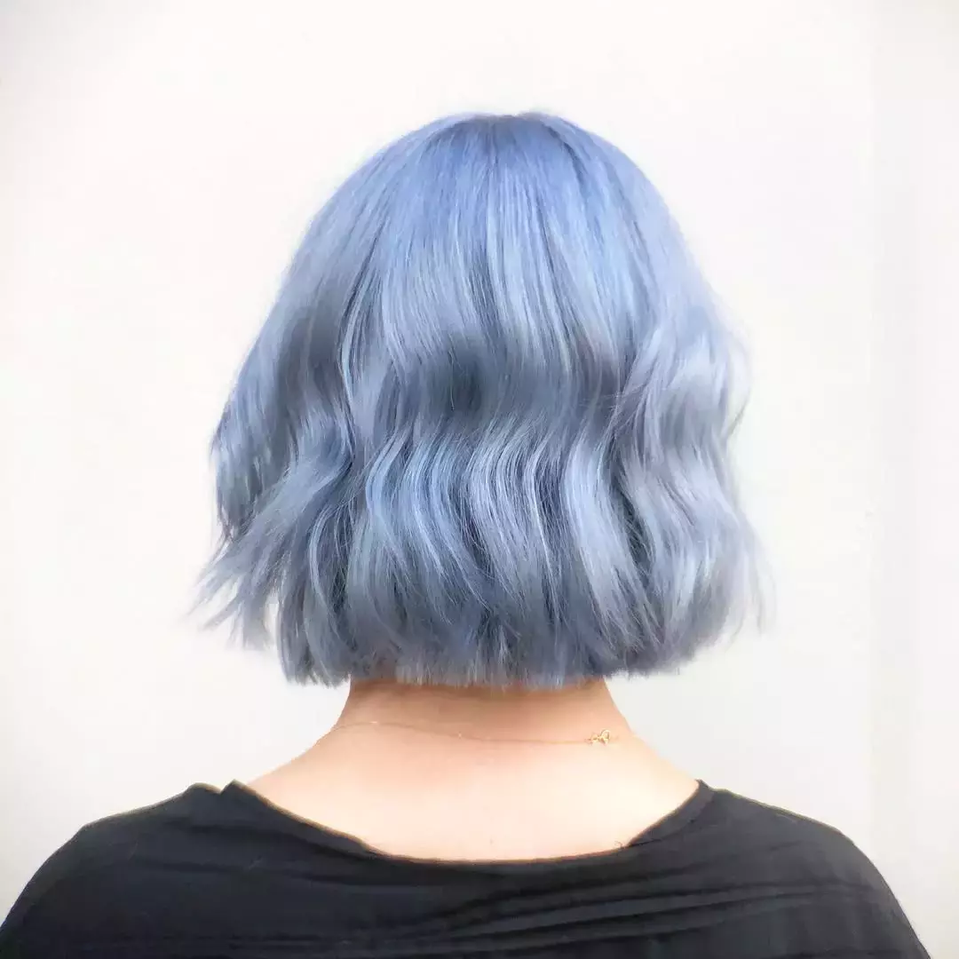 Steel Blue Hair