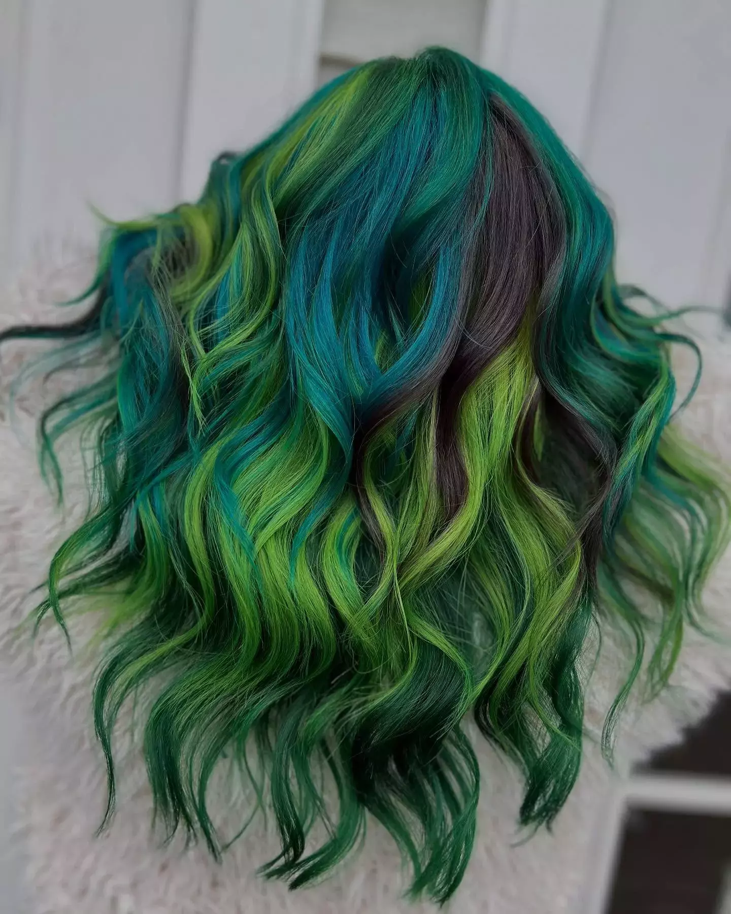 Teal And Lime Waves