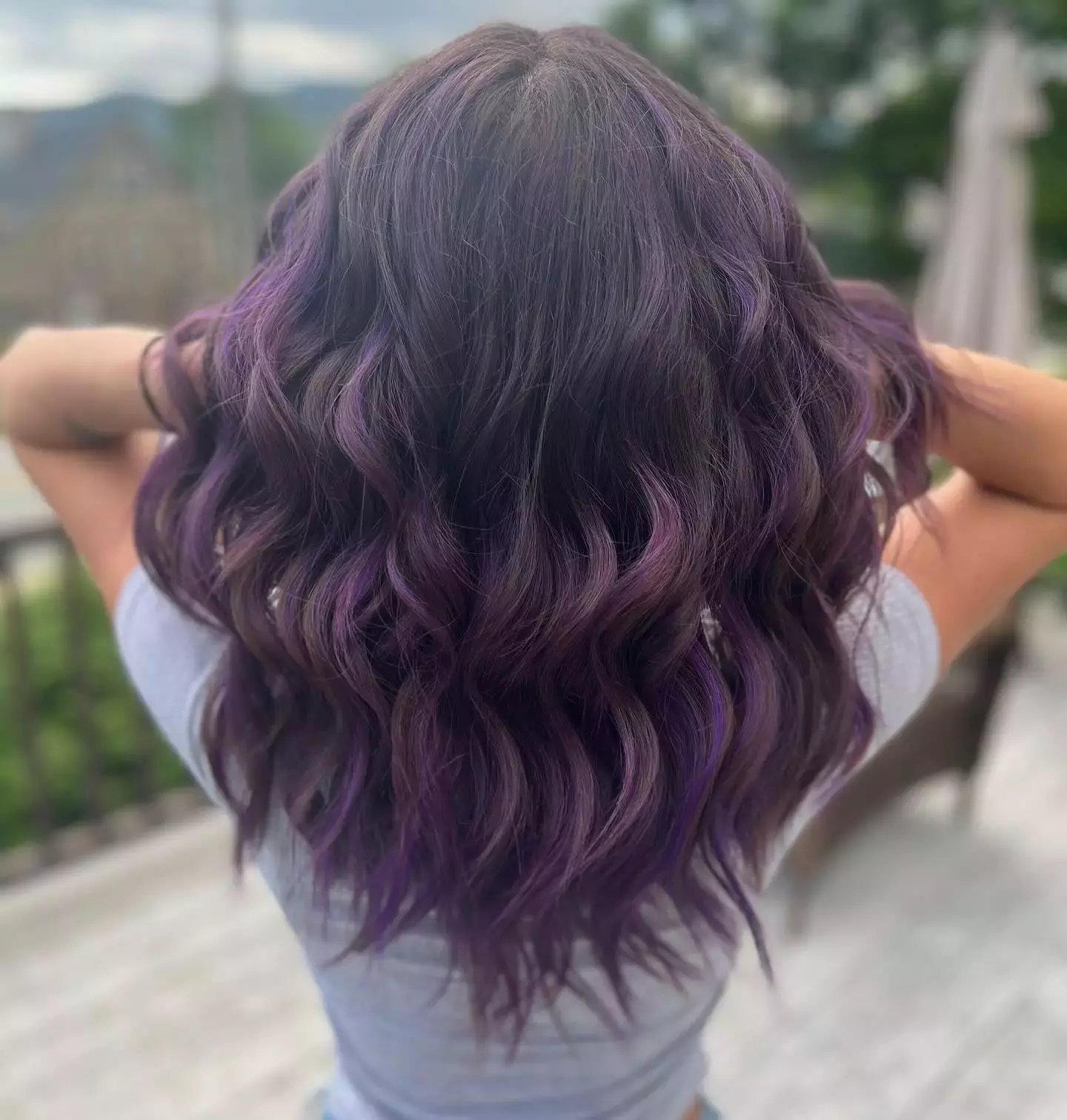 Vibrant Purple Waves