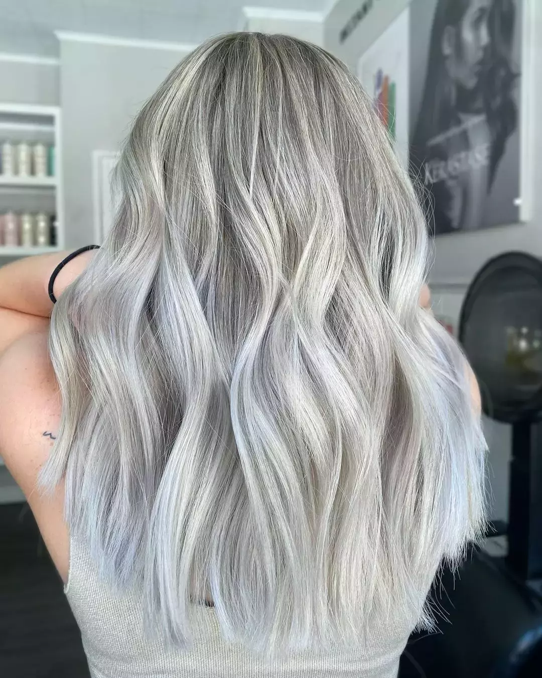 White Hair With Lowlights