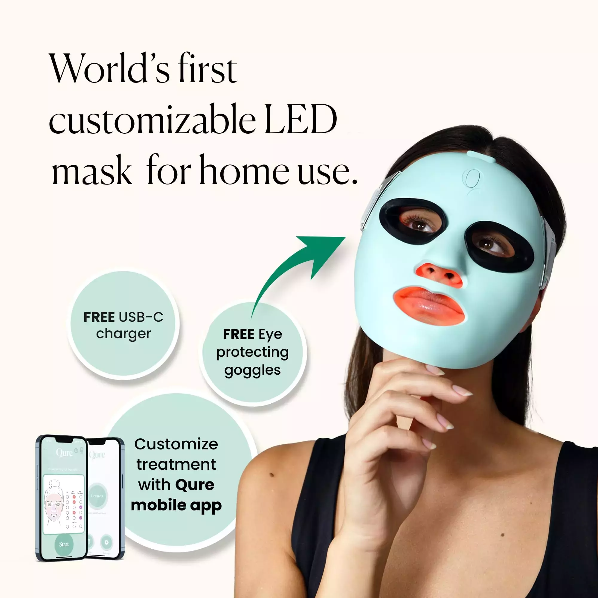 Qure Led Light Therapy Mask