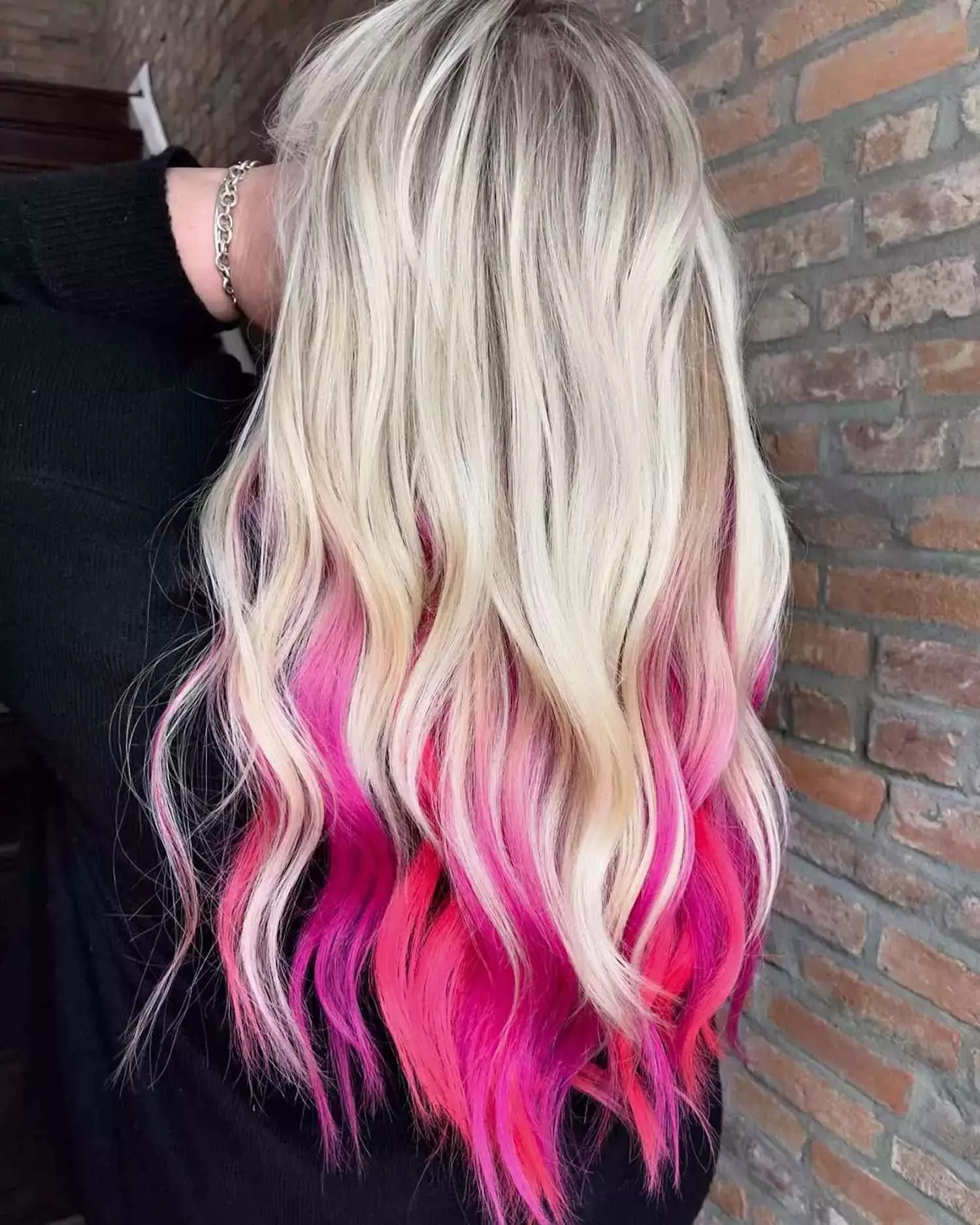 Blonde With Pink Ombre