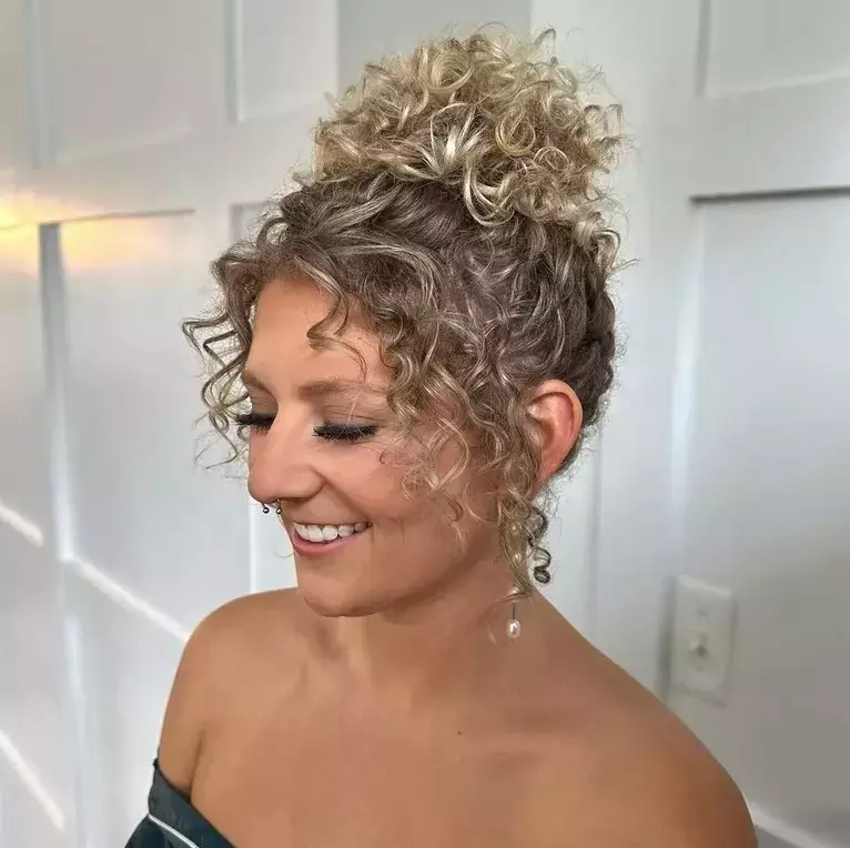 Elegant Updo With Blonde Curls