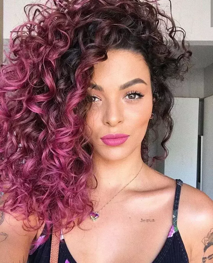 Vibrant Pink Curls